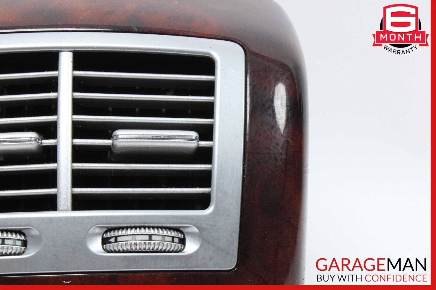 07-13 Mercedes W221 S550 Rear Center Console AC A/C Air Vent Trim Wood OEM