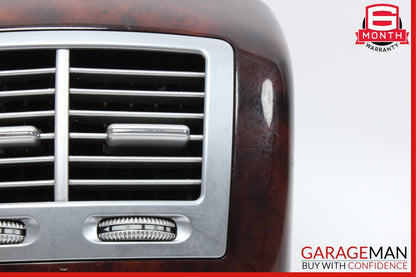 07-13 Mercedes W221 S550 Rear Center Console AC A/C Air Vent Trim Wood OEM