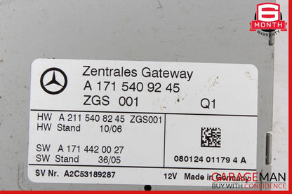 05-11 Mercedes R171 SLK300 SLK280 Central Gateway Control Module Unit