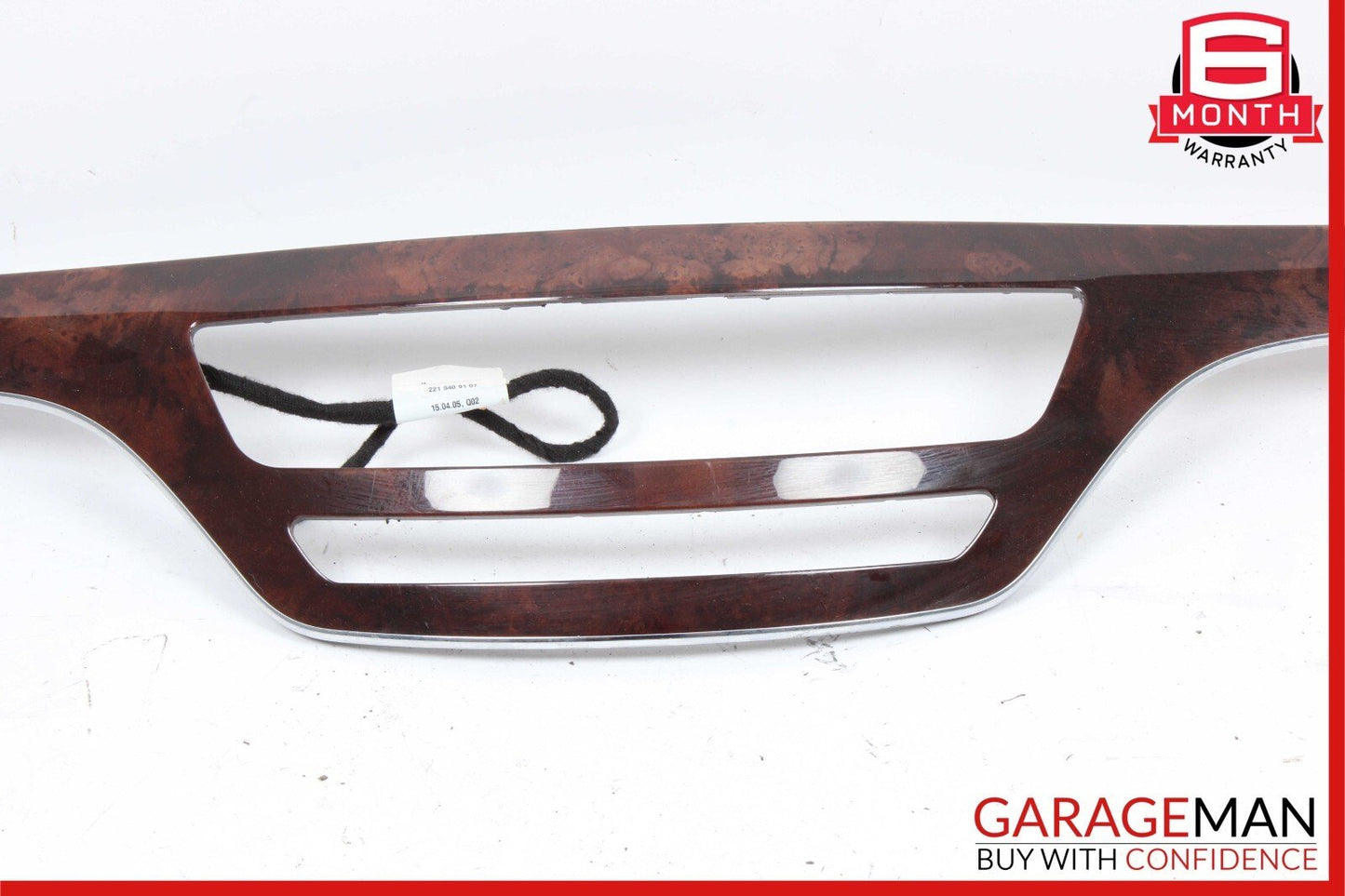 07-09 Mercedes W221 S550 Front Dashboard Dash Trim Panel Cover Bezel Wood