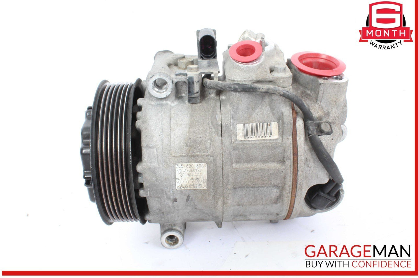 08-10 Cayenne S 957 AC A/C Air Conditioning Compressor Denso 7L5820803 OEM