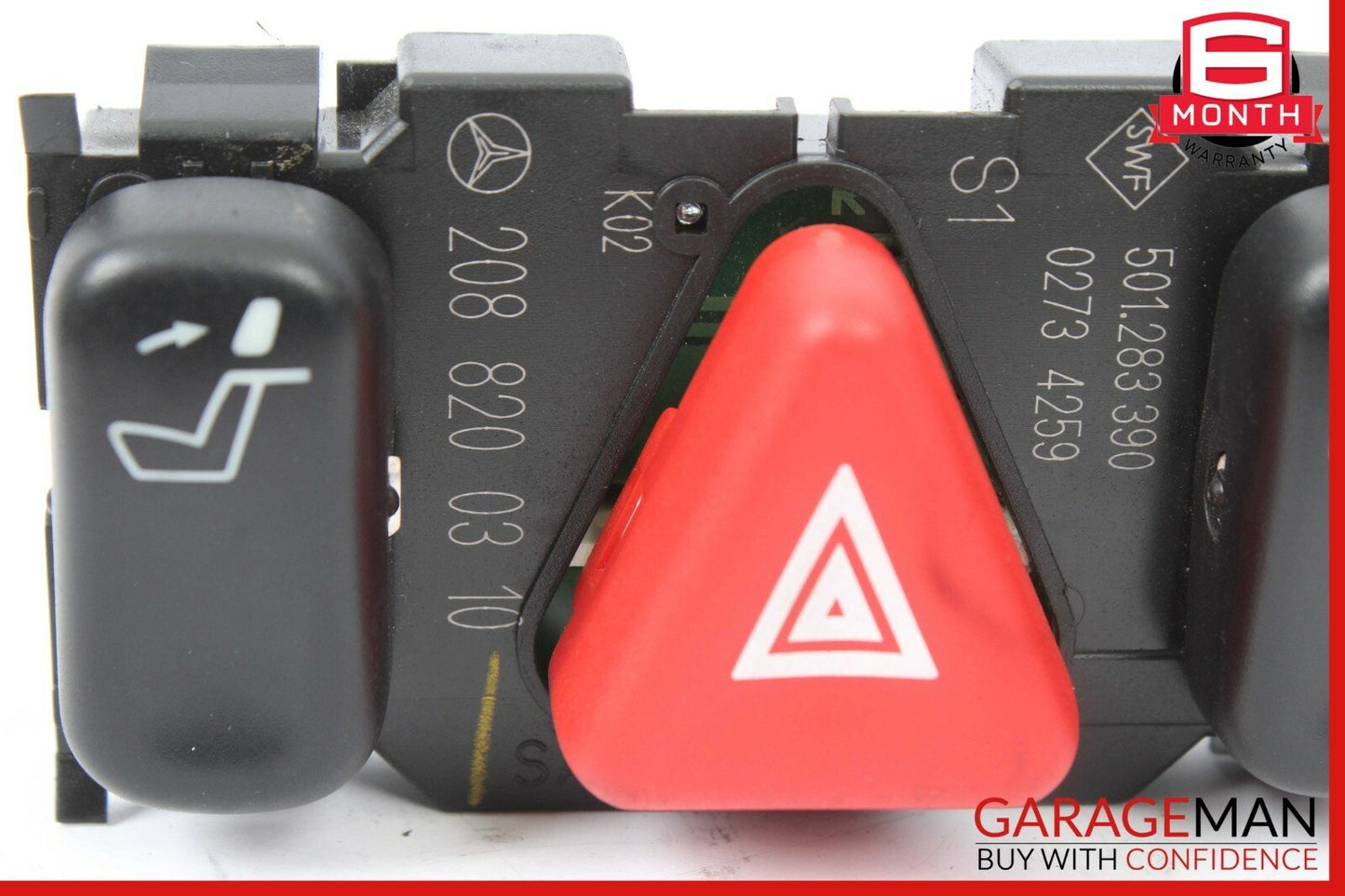 98-02 Mercedes E430 CLK430 Hazard Light Door Lock Switch Control Panel
