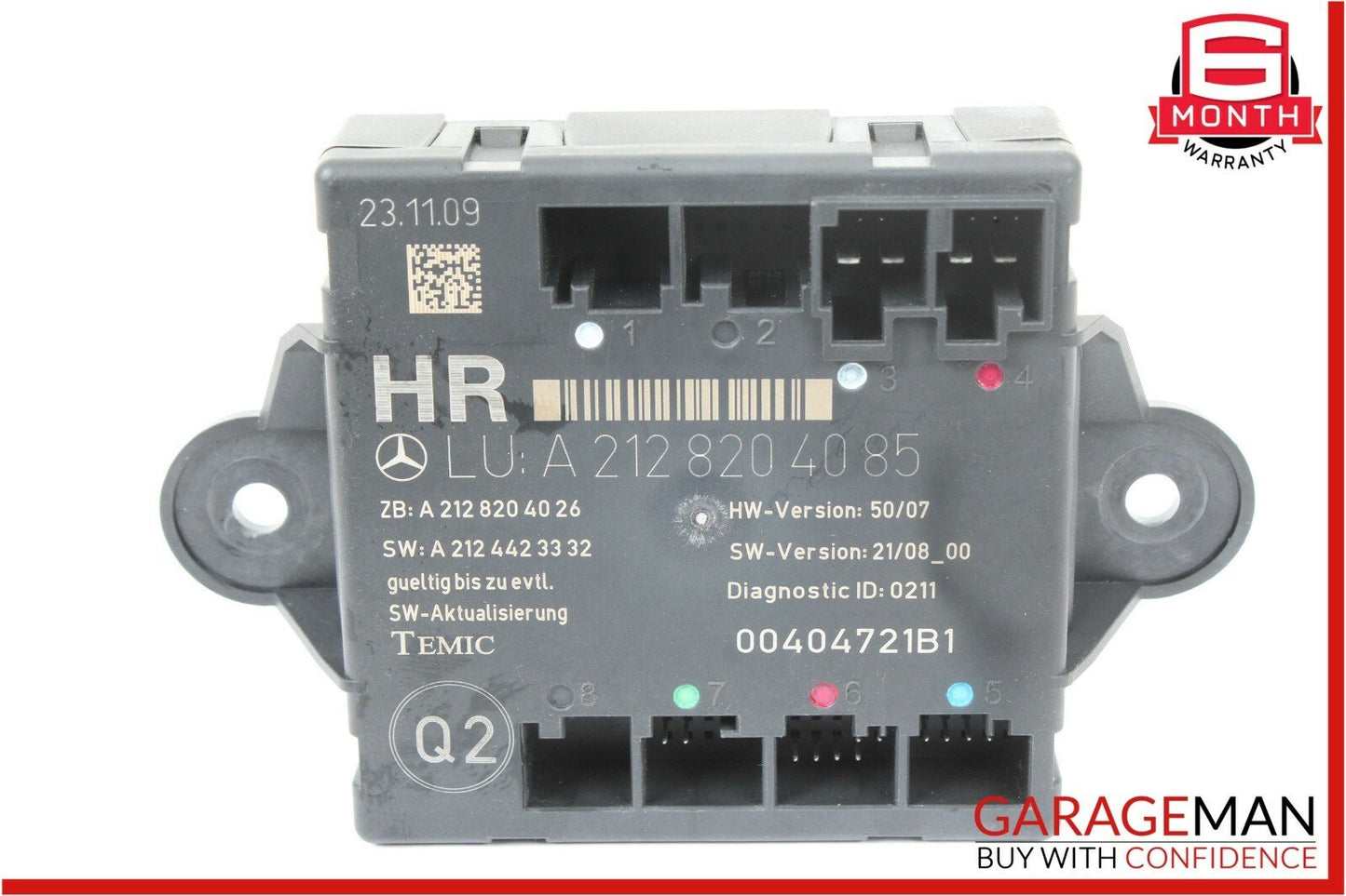 08-15 Mercedes W204 C300 C350 Sedan Rear Right Side Door Control Module OEM