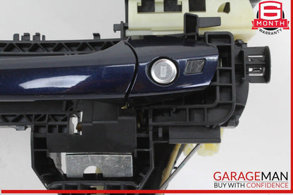 10-13 Mercedes W212 E350 Front Left Driver Side Exterior Door Handle Blue OEM