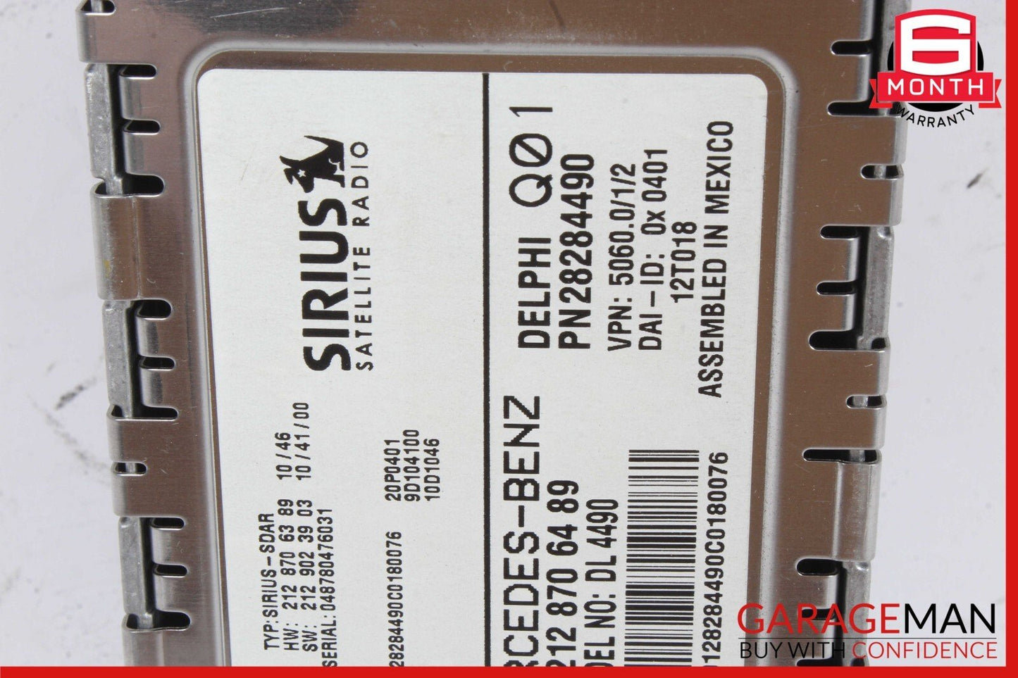 10-17 Mercedes W212 E350 E250 C300 Sirius Satellite Radio Receiver Module Unit