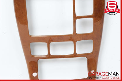 00-02 Mercedes W215 CL500 Center Console Radio Trim Cover Panel Bezel Wood