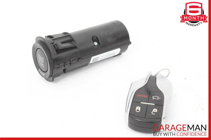 14-17 Maserati Ghibli Dash Ignition Switch Controller Push Button w/ Key Set