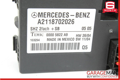 06-11 Mercedes W219 CLS500 CLS350 E550 Heated Seat Computer Control Module Unit