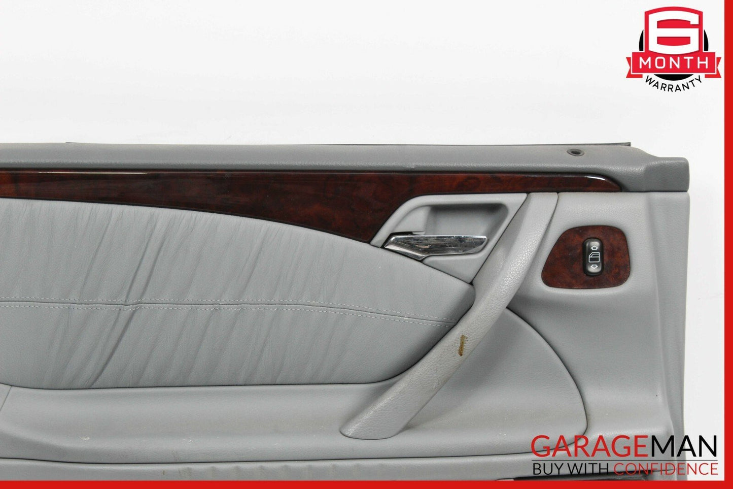 96-03 Mercedes W210 E320 Rear Left Driver Side Interior Door Panel Grey OEM