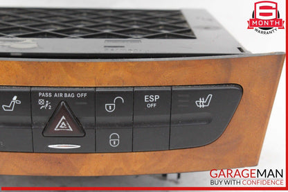 03-09 Mercedes W211 E320 CDI CLS500 Hazard Switch Control Panel 2116800552 OEM