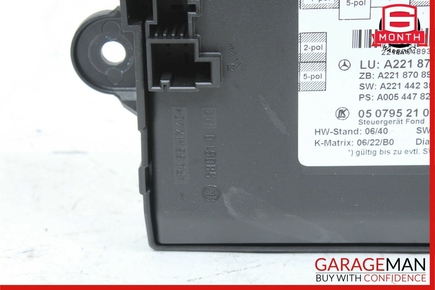 07-13 Mercedes W221 S550 S63 AMG Rear Left Side Door Control Module OEM
