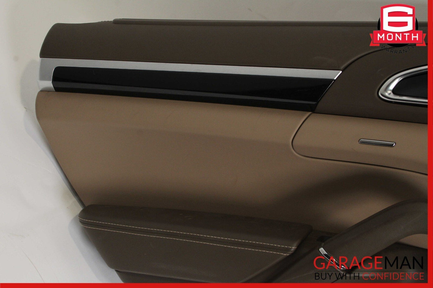 11-17 Porsche Cayenne 958 Rear Left Driver Side Interior Door Panel Assy Brown