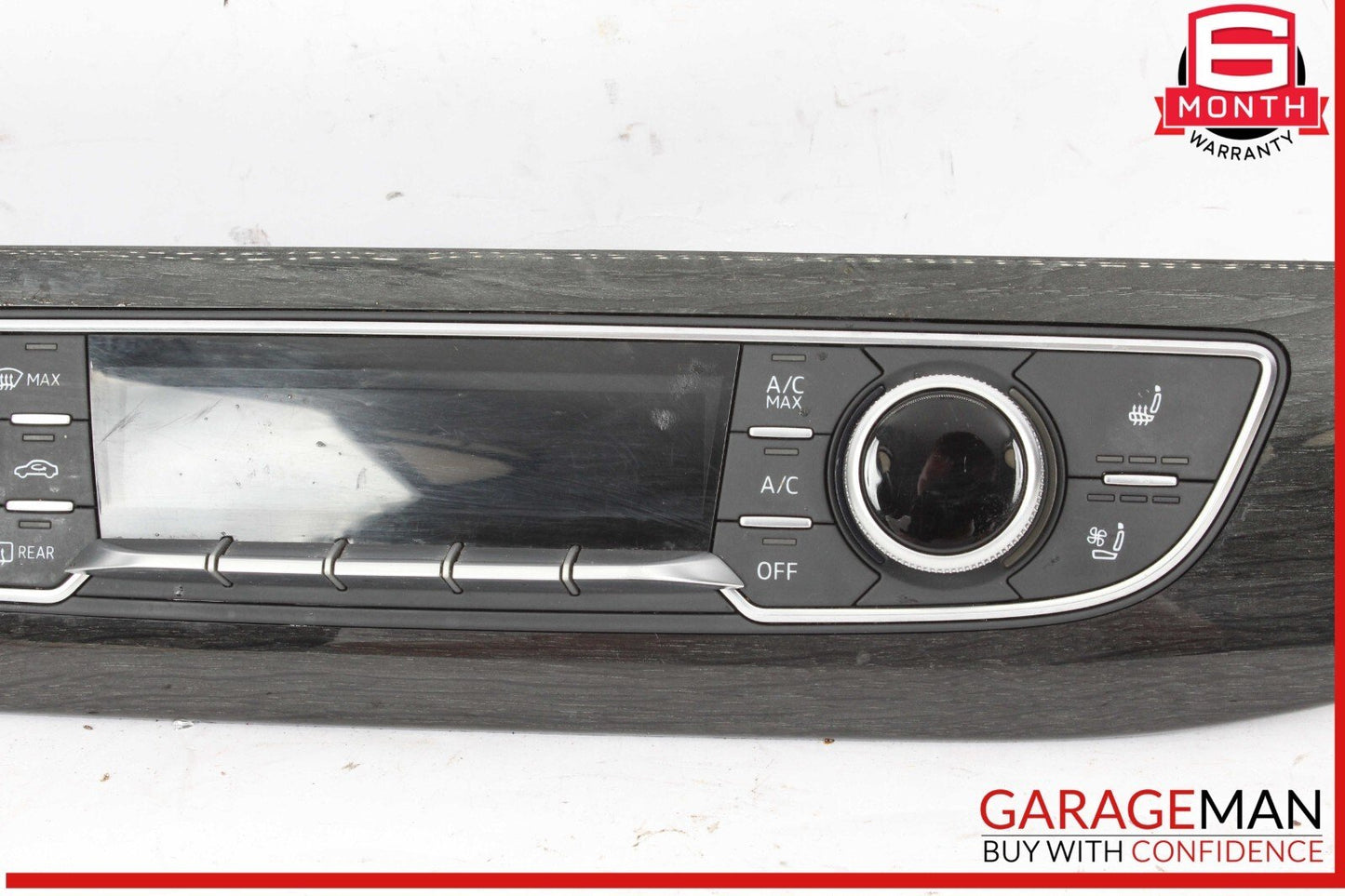 17-19 Audi Q7 Dash Center AC A/C Heater Climate Control Switch w/ Panel Trim OEM