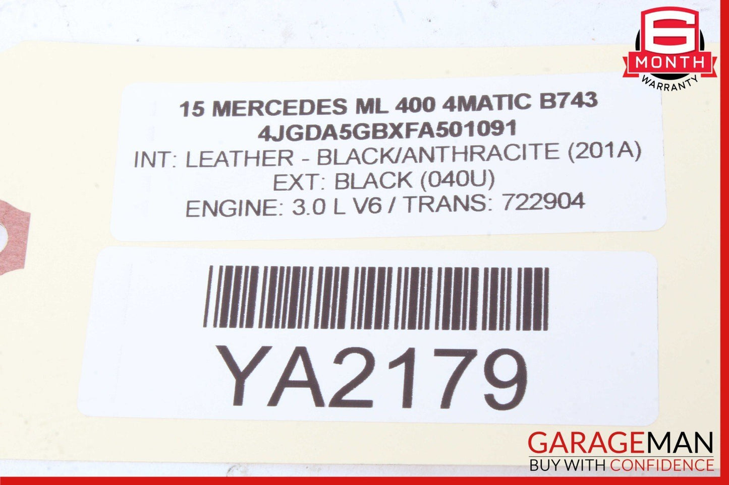 12-19 Mercedes W166 ML400 GLA250 Front Left Side Door Control Module OEM