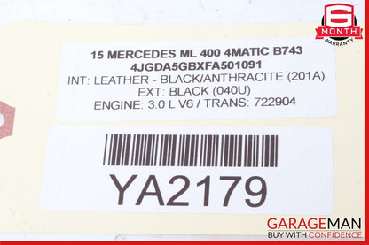 12-19 Mercedes W166 ML400 GLA250 Front Left Side Door Control Module OEM