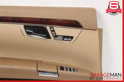 07-09 Mercedes W221 S550 Rear Left Driver Side Interior Door Panel Cover Brown
