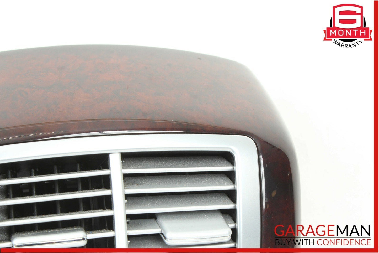 07-13 Mercedes W221 S550 Rear Center Console AC A/C Air Vent Trim Bezel Wood OEM