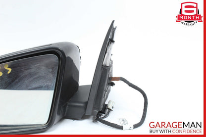 10-11 Mercedes W204 C250 C63 AMG Front Left Side Rear View Door Mirror Black OEM