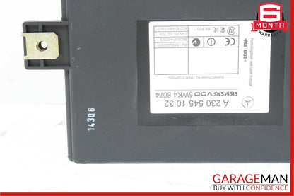 00-03 Mercedes S430 SL500 CL500 Keyless Go Entry Control Module 2305450132 OEM