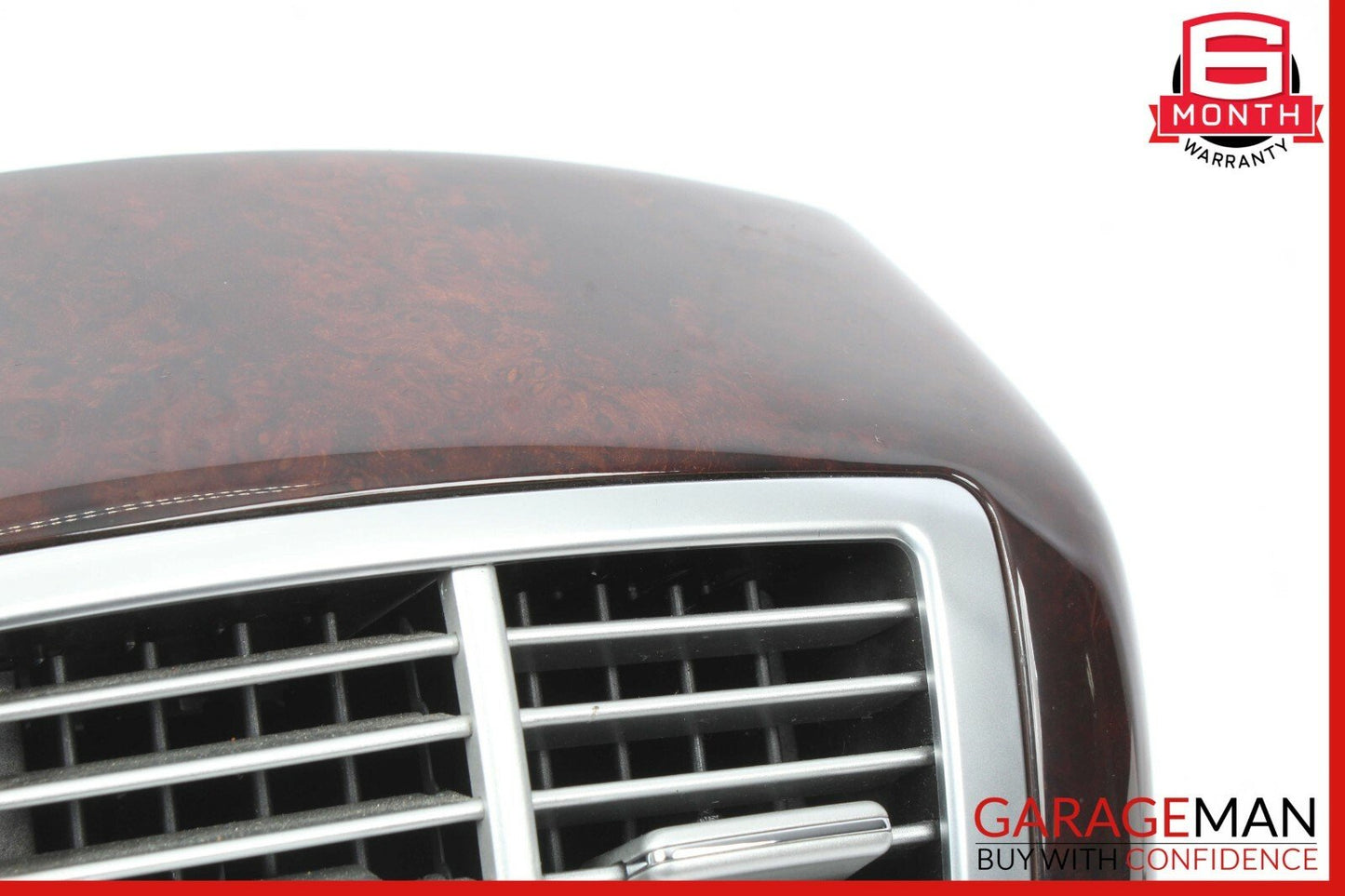 07-13 Mercedes W221 S550 Rear Center Console AC A/C Air Vent Trim Bezel Wood OEM