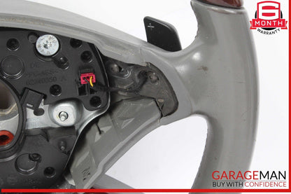 10-14 Mercedes W221 S550 S600 Steering Wheel w/ Paddle Shifters Gray Wood OEM