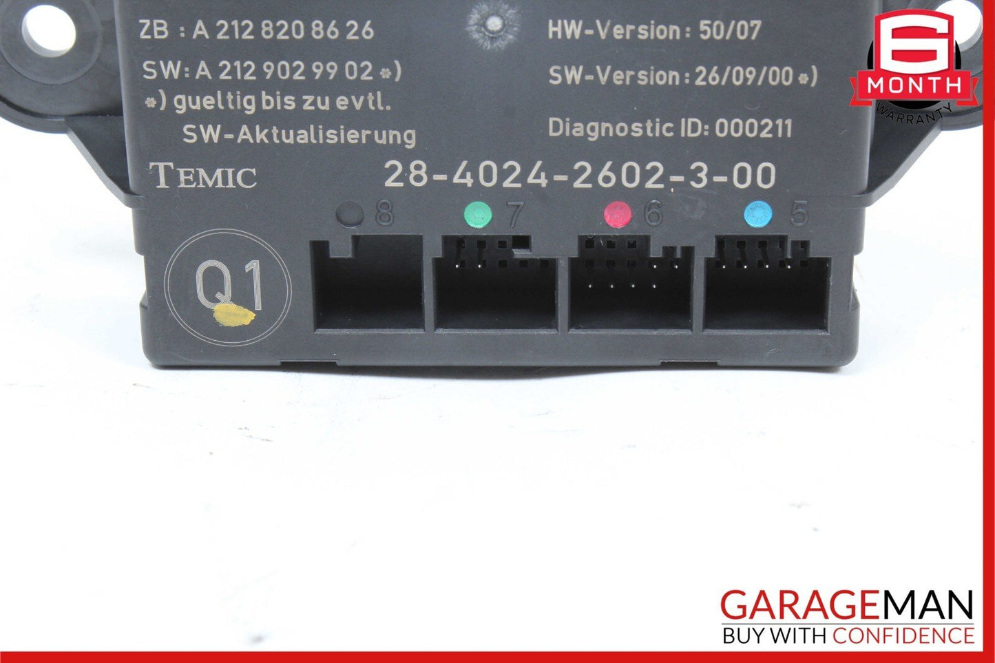 08-14 Mercedes W204 C250 C300 Rear Right Side Door Control Module Unit