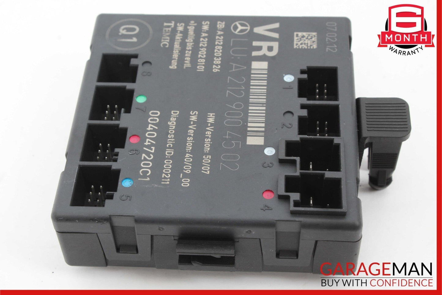 08-18 Mercedes W212 E550 C250 CLS550 Front Right Side Door Control Module Unit