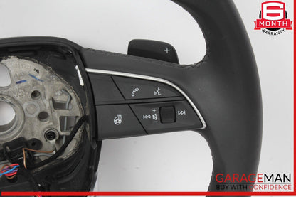 18-25 Audi Q5 Heated Leather Steering Wheel w/ Paddle Shifters Black 80A419091CM