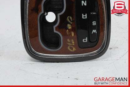 00-06 Mercedes W220 S500 S430 Gear Shifter Bezel Trim Indicator Wood OEM