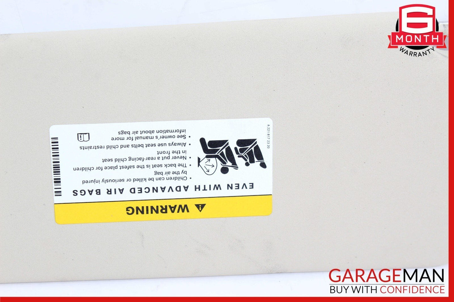 08-14 Mercedes W204 C250 C280 C350 Front Right Side Sunvisor Sun Visor Grey OEM