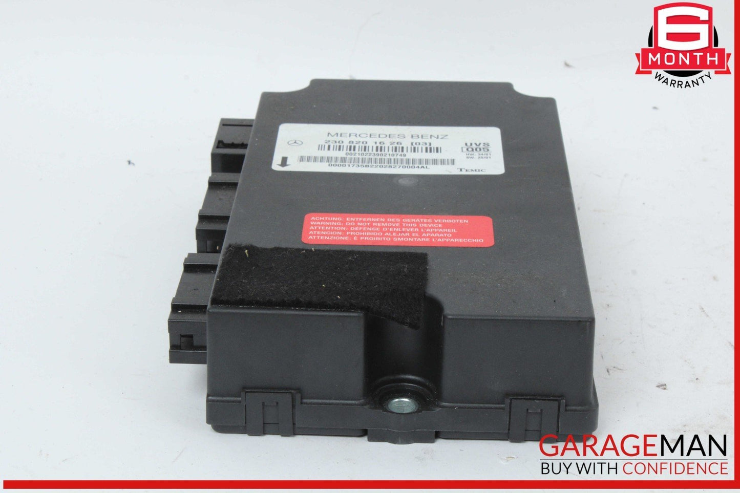03-08 Mercedes R230 SL500 SL55 AMG SL550 Convertible Top Roof Control Module OEM