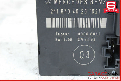 03-09 Mercedes W211 E350 E63 AMG Rear Left Driver Side Door Control Module Unit