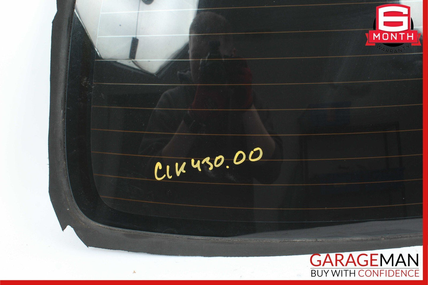 98-03 Mercedes W208 CLK430 Rear Back Convertible Soft Top Window Glass OEM