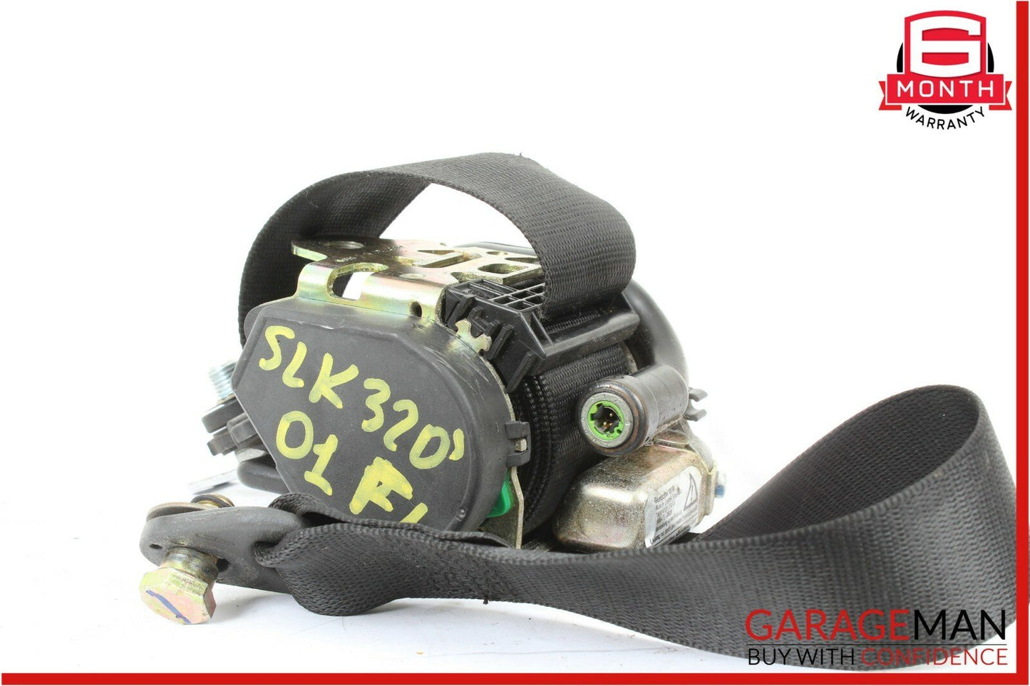 01-04 Mercedes R170 SLK320 Front Left Side Seat Belt Seatbelt Retractor Black