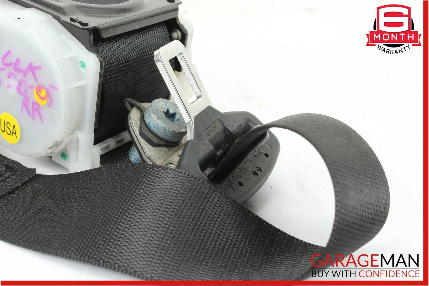 03-09 Mercedes W209 CLK500 Rear Right Side Seatbelt Seat Belt Retractor Black