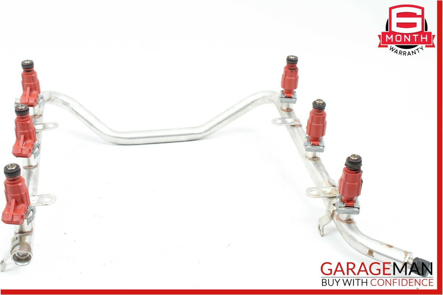 01-04 Mercedes W203 C240 Fuel Injection Rail Line w/ Injectors 1120700895 OEM