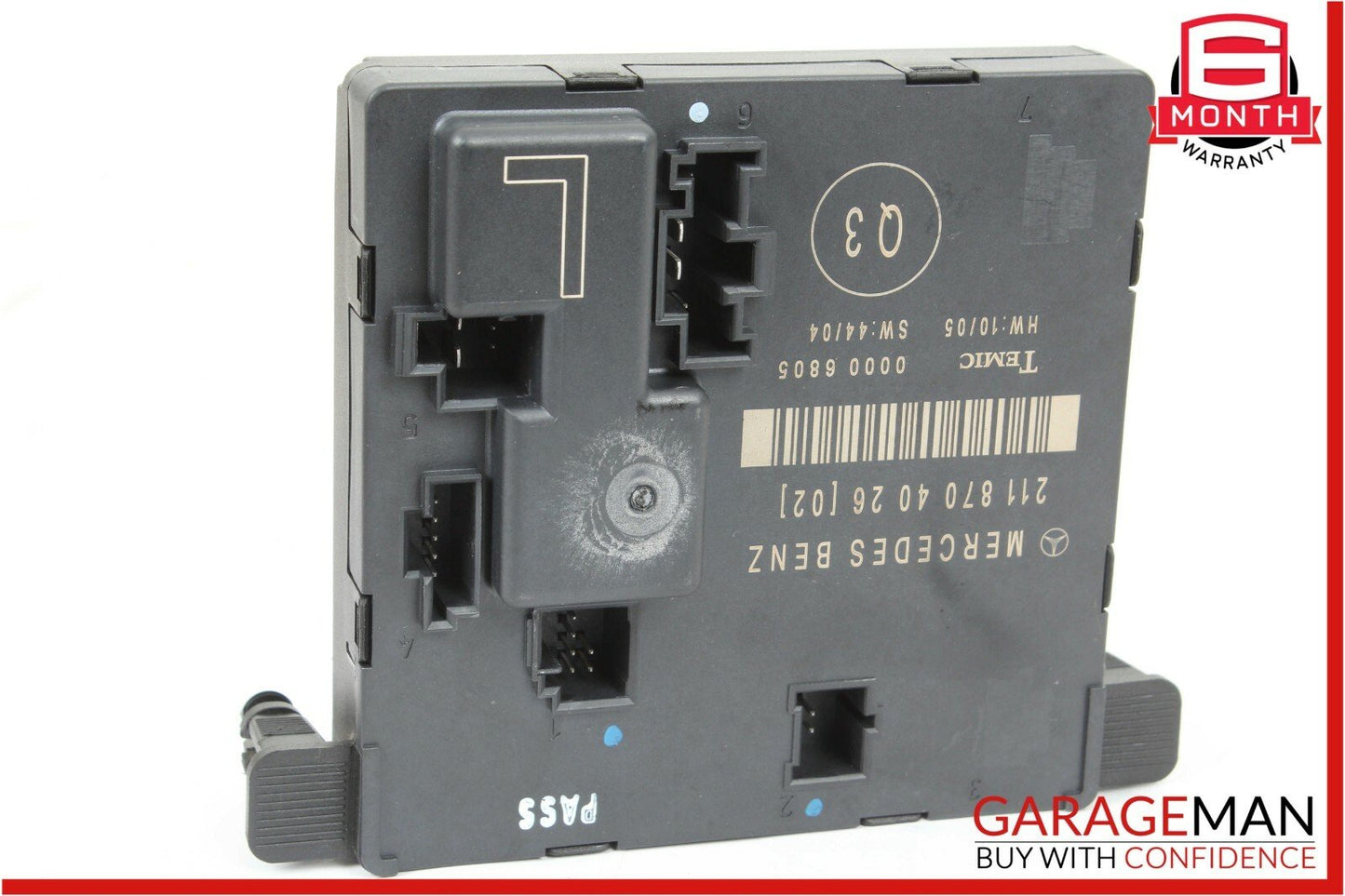 03-09 Mercedes W211 E350 E550 Rear Left Side Door Control Module