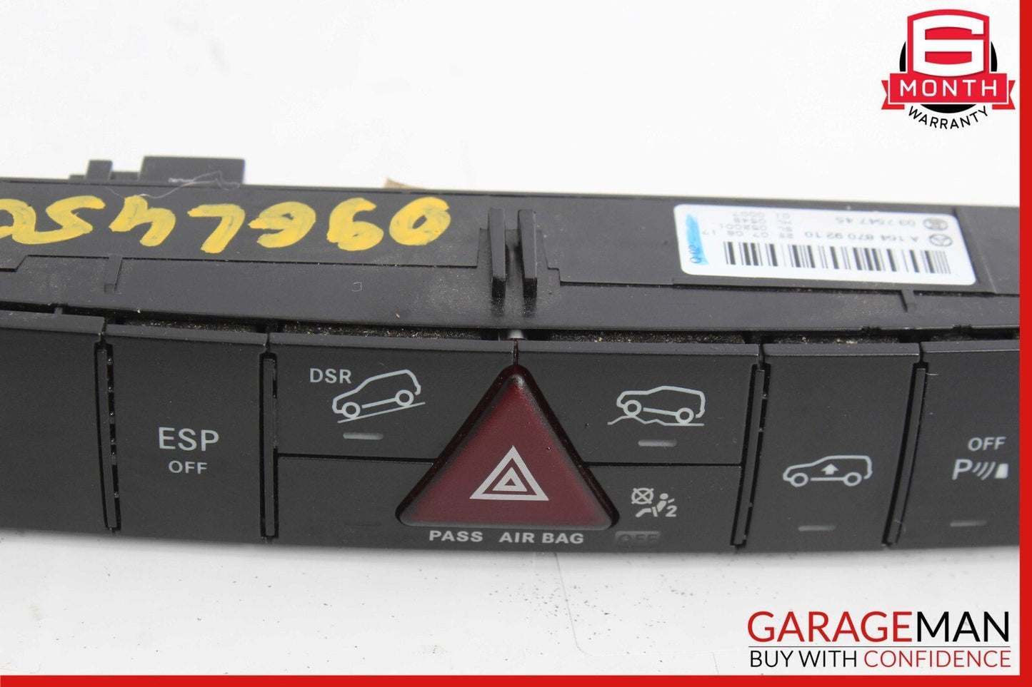 06-12 Mercedes X164 GL450 ML450 Hazard Control Switch Panel 1648709210 OEM