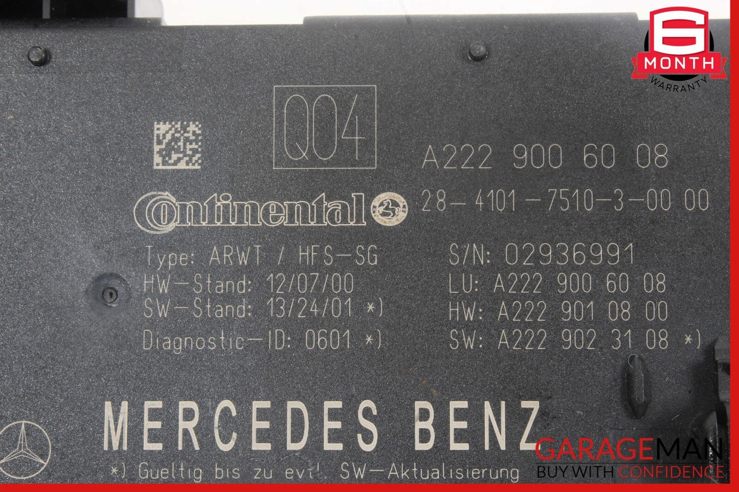 14-18 Mercedes W205 C300 S550 Trunk Lid Liftgate Tail Gate Control Module OEM