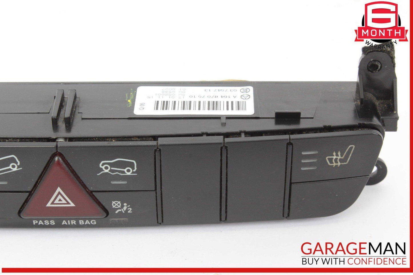 06-12 Mercedes W164 ML350 4MATIC Dash Hazard Heated Seats ESP Control Panel OEM