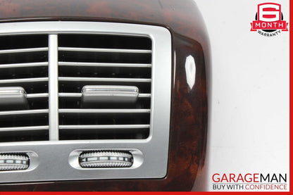 07-13 Mercedes W221 S550 S400 Rear Center Console A/C Air Vent Trim Bezel Wood