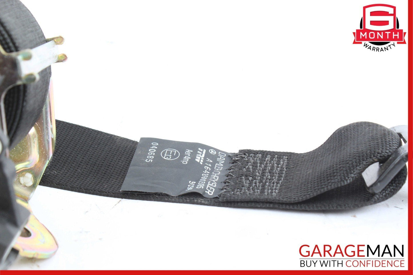 06-08 Mercedes W164 ML350 ML550 Rear Left Side Seat Belt Seatbelt Black