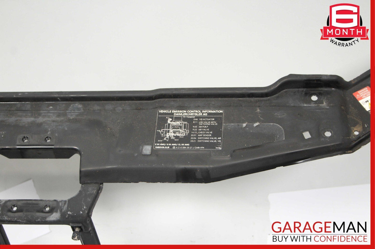 00-06 Mercedes W215 CL500 Top Radiator Core Support Headlight Bracket Frame