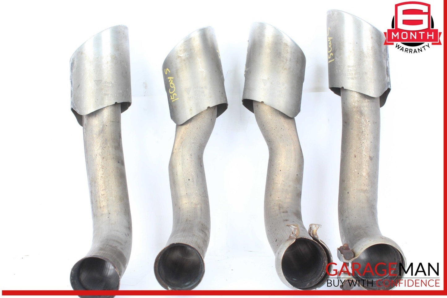 15-18 Porsche Cayenne 958 Exhaust Tail Pipe Set of 4 OEM