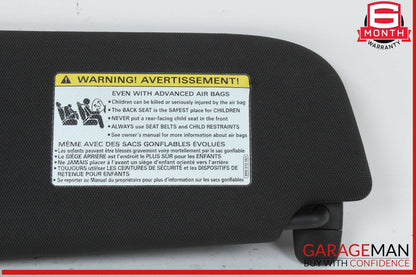 12-18 Audi S6 A6 A7 Front Right Passenger Side Sun Visor Sunvisor Black OEM