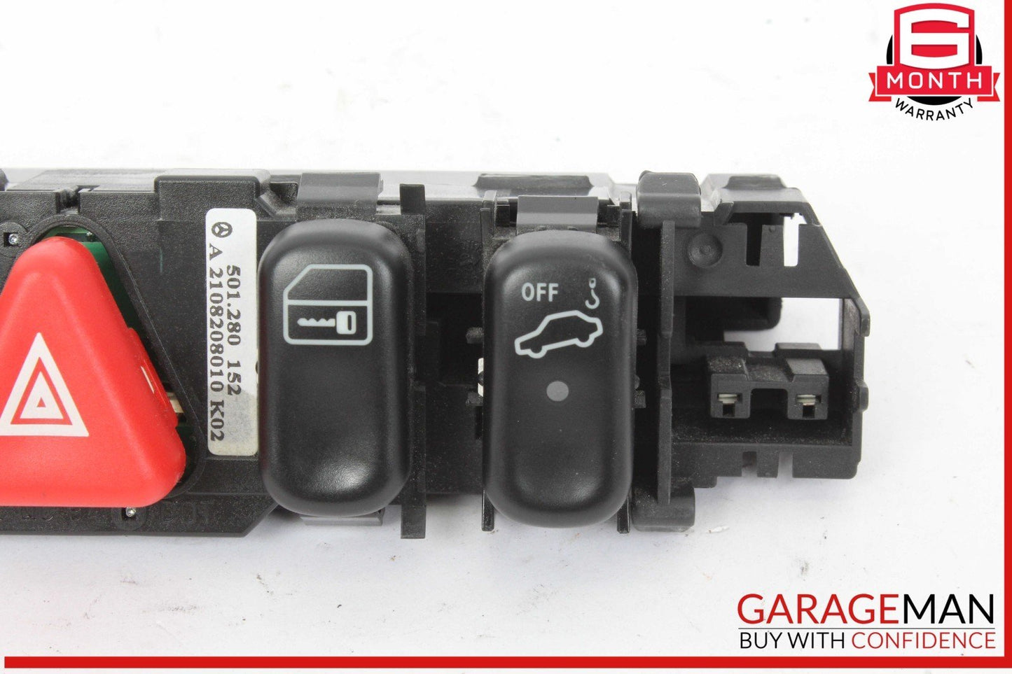 98-02 Mercedes W210 E320 CLK430 Hazard Light Door Lock Switch Control Panel OEM