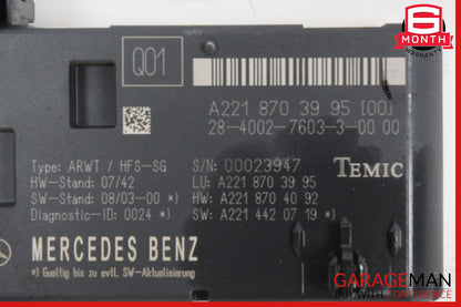 07-14 Mercedes W221 S63 CL550 Trunk Release Remote Open Close Module OEM