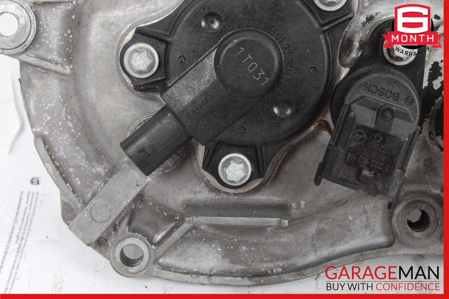 06-13 Mercedes W211 E350 S550 Front Right Engine Timing Chain Cover Plate OEM