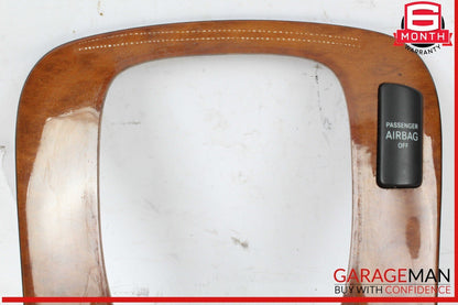 00-06 Mercedes W220 S500 S430 S55 AMG Gear Shifter Bezel Trim Indicator Wood OEM