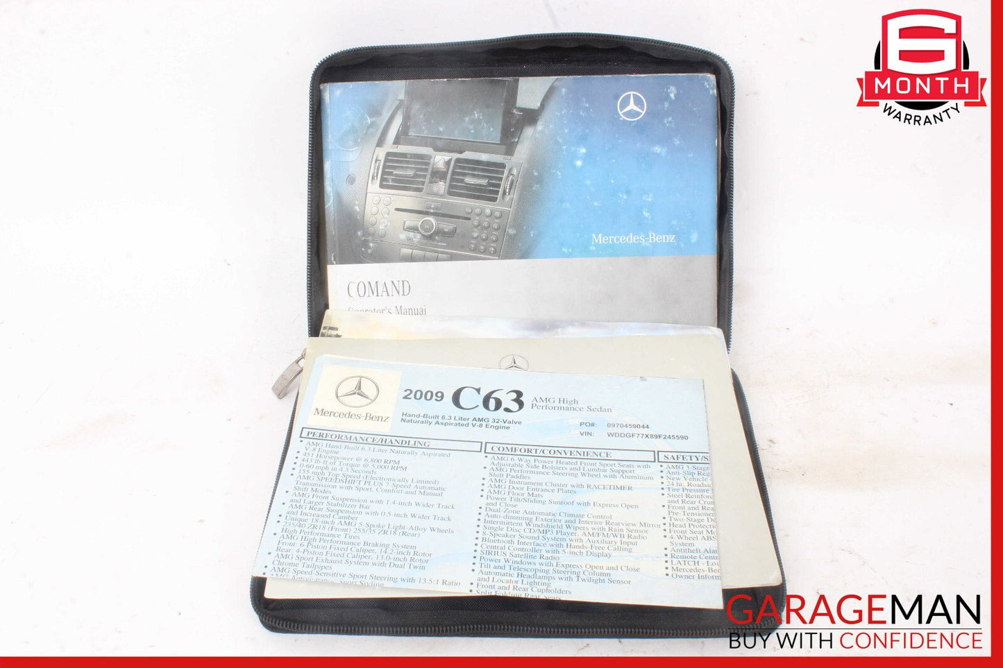 08-14 Mercedes W204 C63 C350 Operators Owner Manual Guide Service Booklet Set